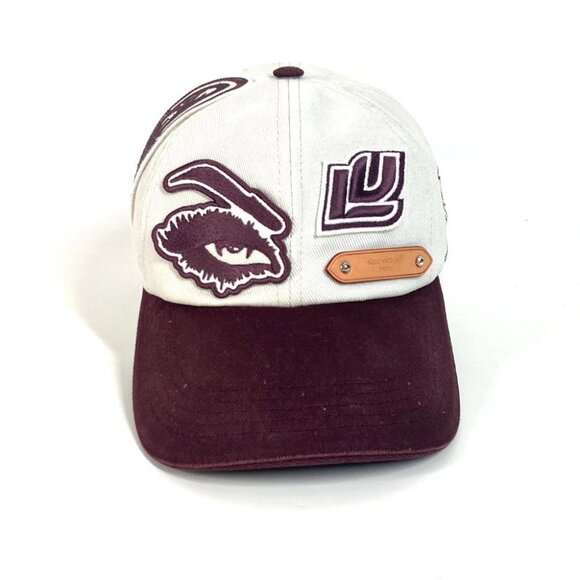 LOUIS VUITTON M7176L Cap League hat cap baseball cap cotton White/wine-red - Picture 10 of 13